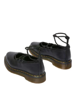 Best Ballerina's Dr. Martens Elphie II van zwart leer DAMES Schoenen