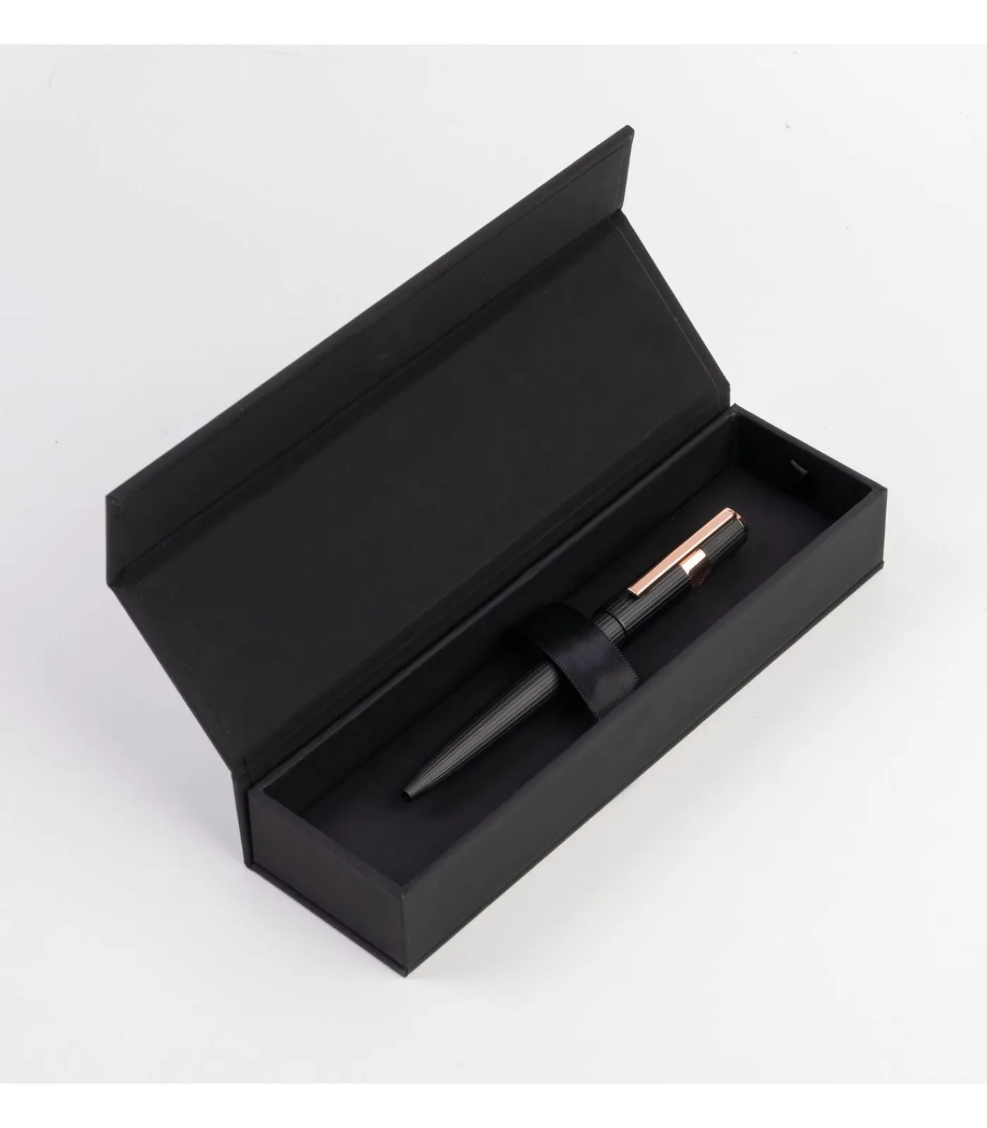 Hugo Boss Balpen Gear Pinstripe Black / Rosegold
