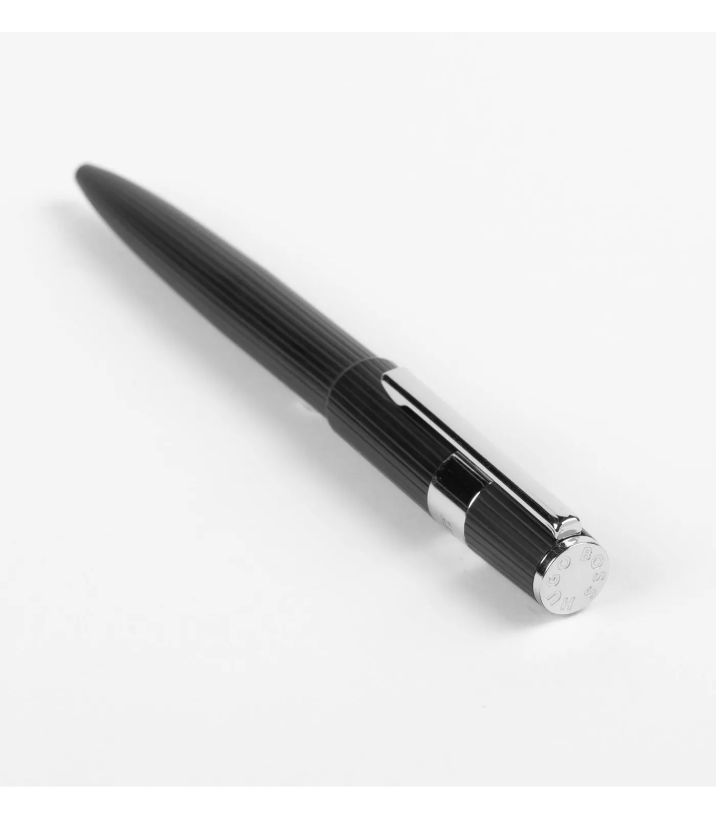 Hugo Boss Balpen Gear Pinstripe Black / Chrome