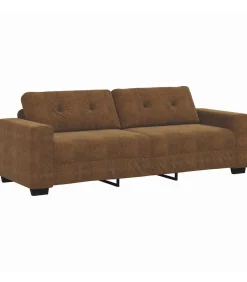 vidaXL Bank met kussen Bruin Kunstleer en Hout