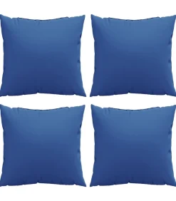 vidaXL Bankkussens 4 st 40x40 cm stof koningsblauw