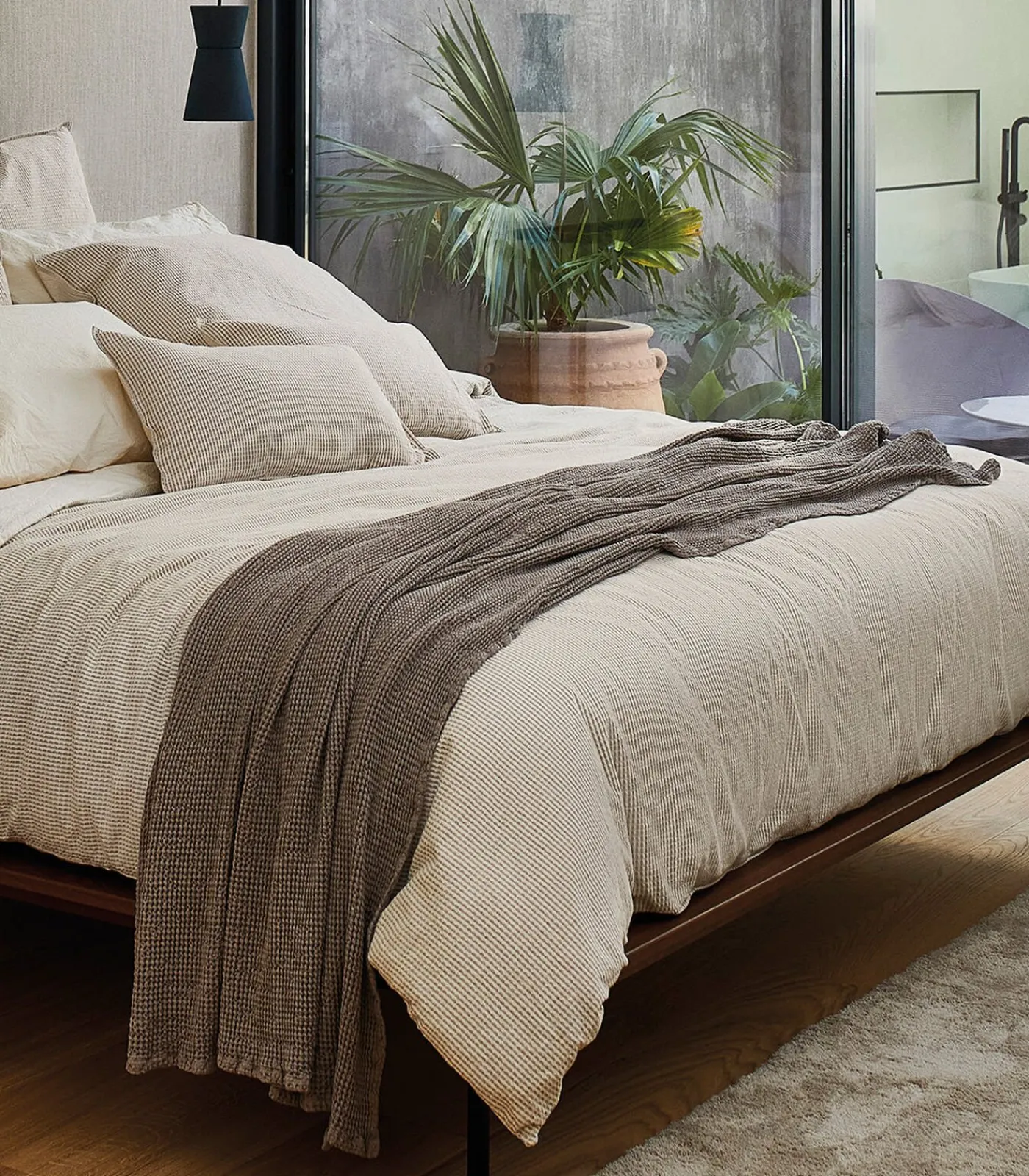 SOWL BARCELONA Hoeslaken. Jacquard Katoen