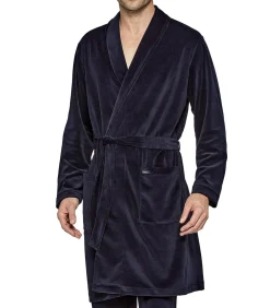 Online Bariet fluwelen lange kamerjas Heren Badjassen