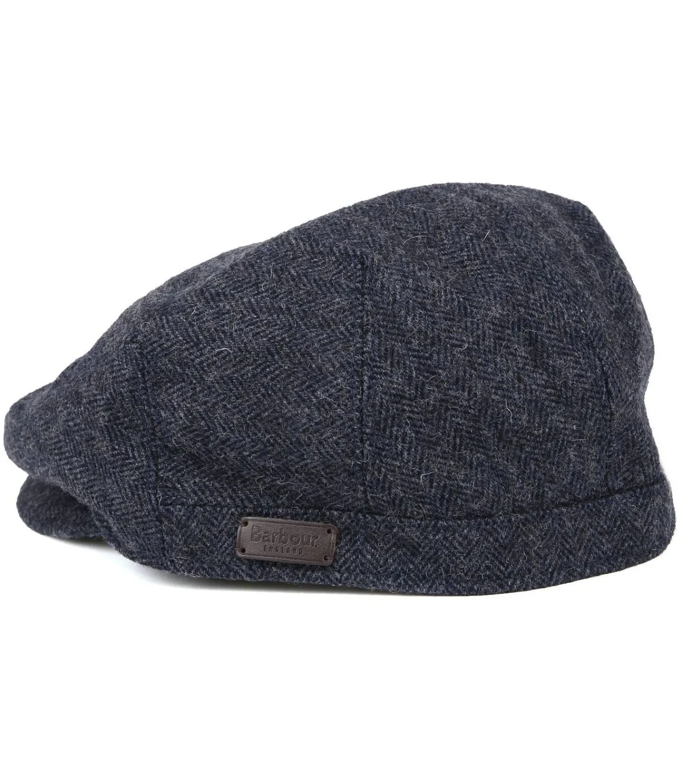 Heren Barbour Barlow Flat Cap Herringbone Navy