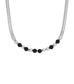 Outlet Beadkette voor dames, roestvrij staal, agaat DAMES Halskettingen