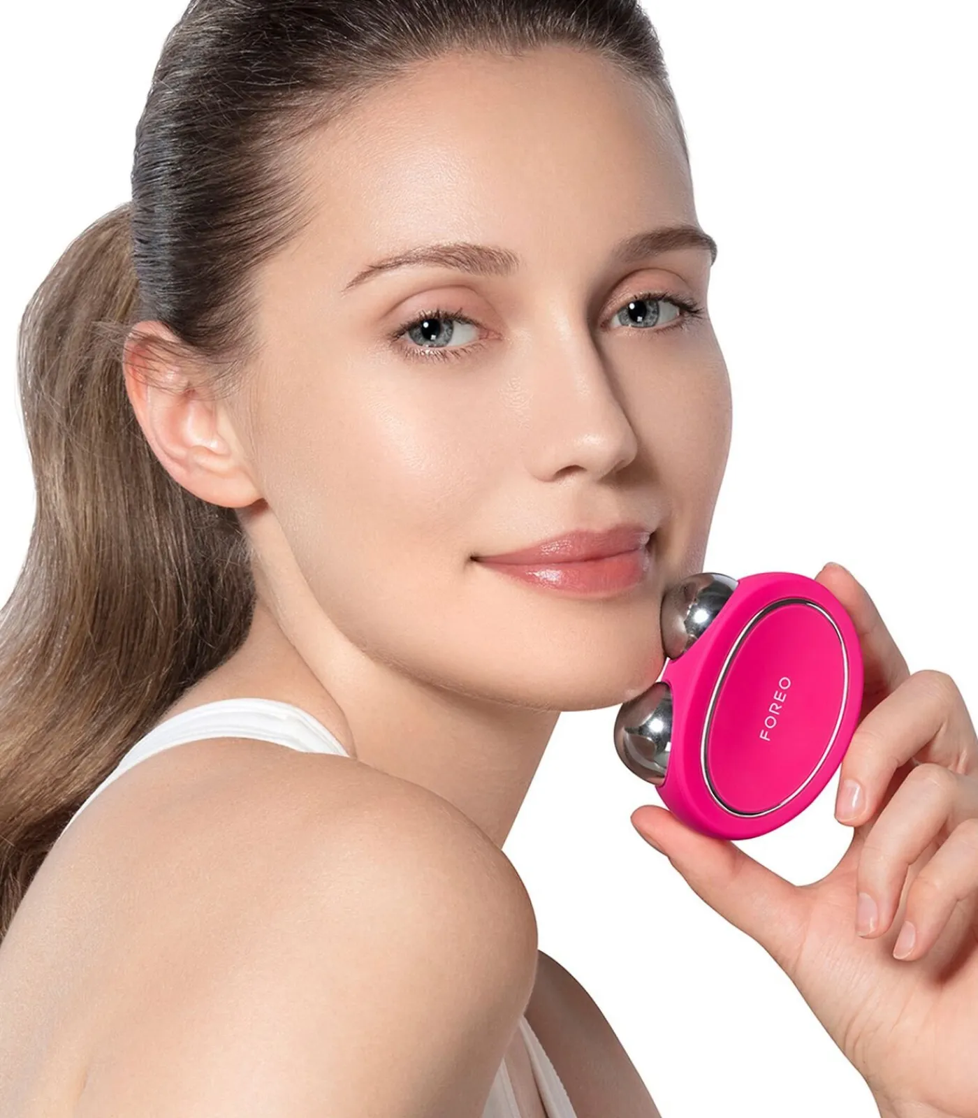 FOREO BEAR Fuchsia App-verbonden Microcurrent Facial Toning Apparaat met 5 Intensiteiten