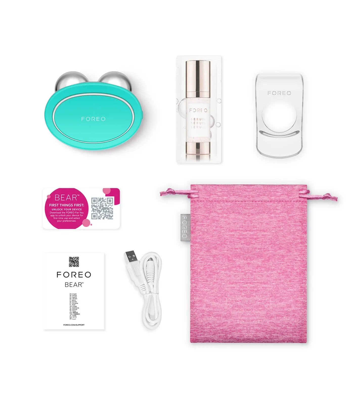 BEAR Mint App-verbonden Microcurrent Facial Toning Apparaat met 5 Intensiteiten Gezichtsverzorgings Accessoires