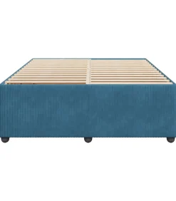 New Bedframe fluweel blauw 160x200 cm Bedden