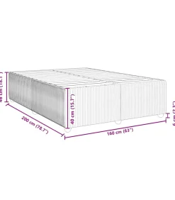 New Bedframe fluweel blauw 160x200 cm Bedden