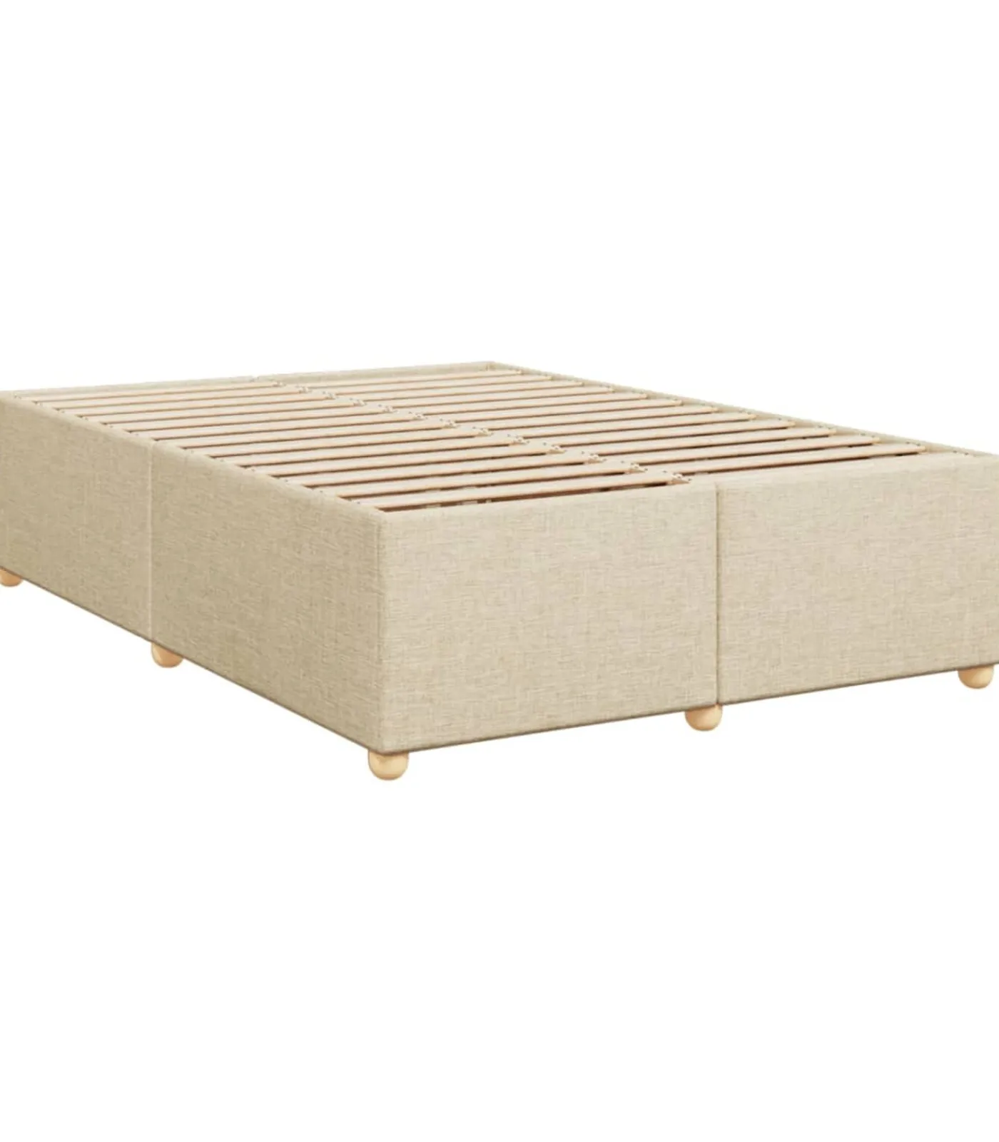 Clearance Bedframe zonder matras stof crèmekleurig 160x200 cm Bedden