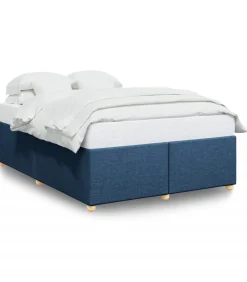 Online Bedframe zonder matras stof blauw 140x200 cm Bedden