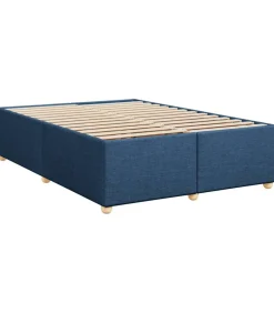 Online Bedframe zonder matras stof blauw 140x200 cm Bedden