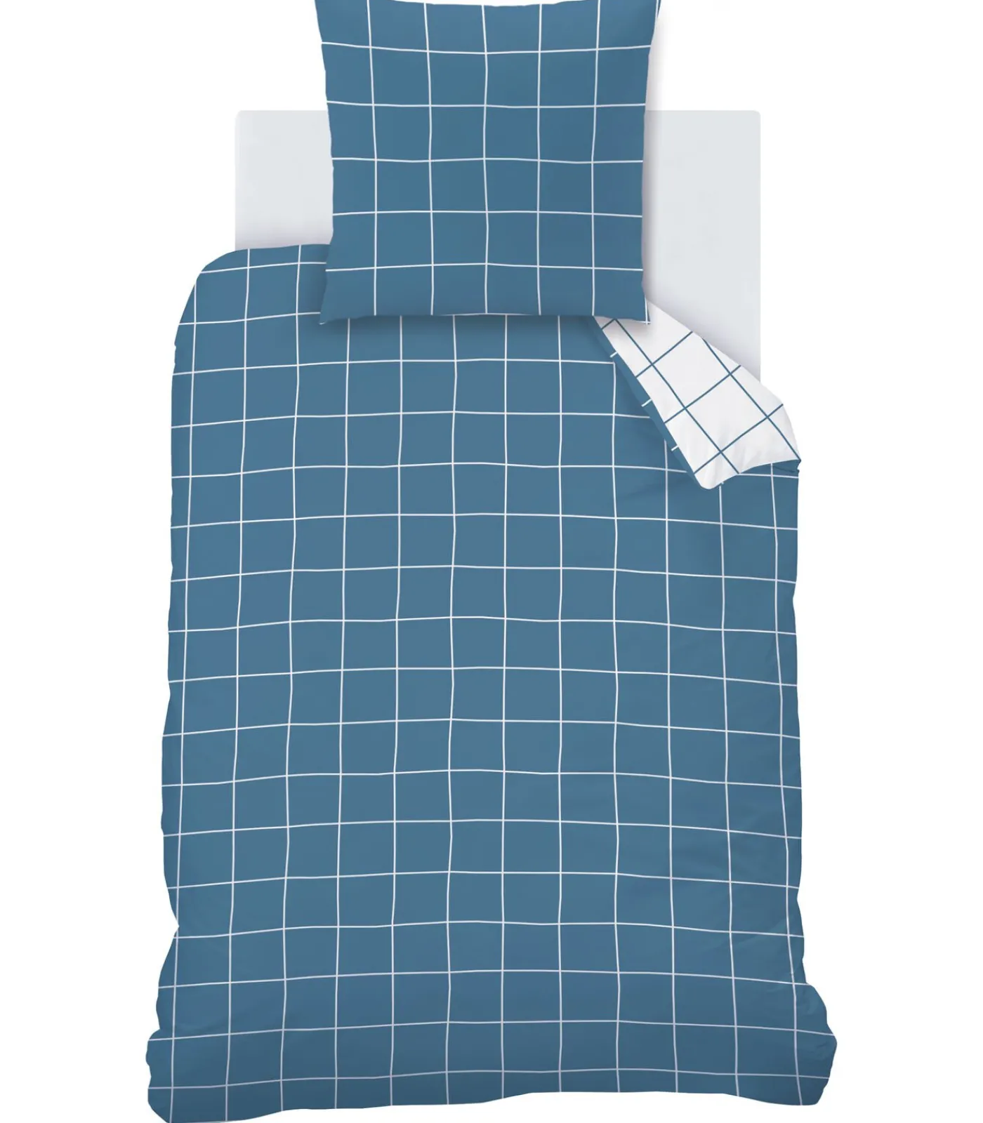 Sale Bedrukt beddengoed set 100% katoen, CHECKS Dekbedovertrekken