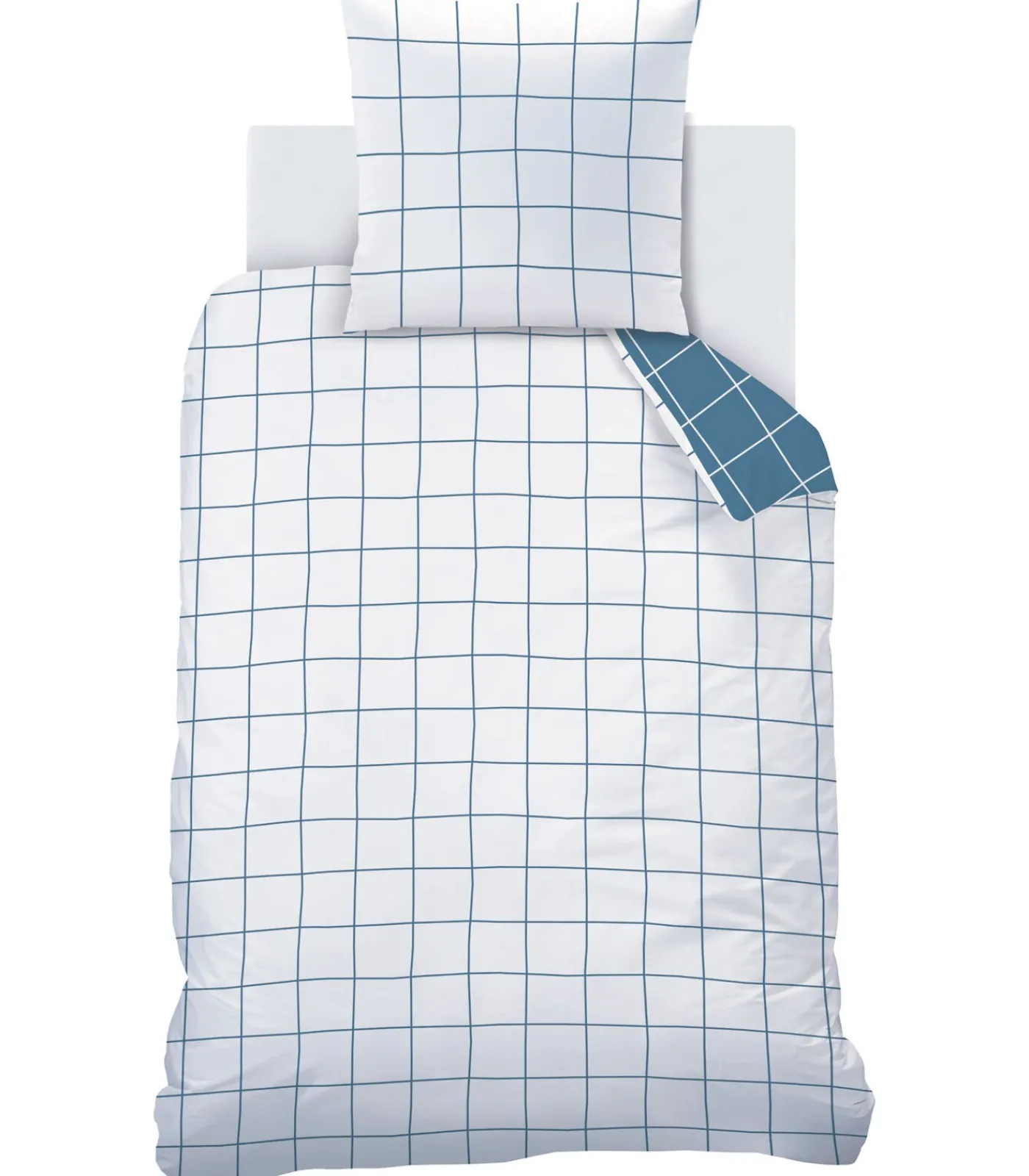 Sale Bedrukt beddengoed set 100% katoen, CHECKS Dekbedovertrekken