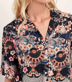 Hot Bedrukt Homewear overhemd KINNAUR DAMES Onderhemden