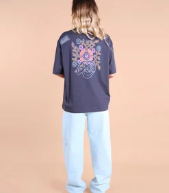 DAMES Oxbow Bedrukt T-shirt op borst en rug SAFI