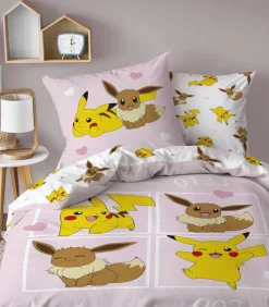 Bedrukte Beddenset 100% Katoen, POKÉMON EEVEE Dekbedovertrekken