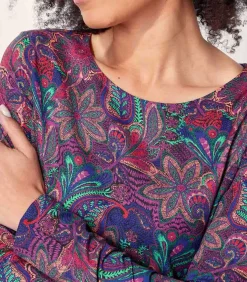 DAMES La Fiancée Bedrukte jurk Ecovero OKI