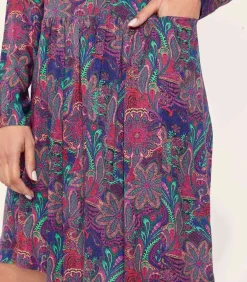 DAMES La Fiancée Bedrukte jurk Ecovero OKI