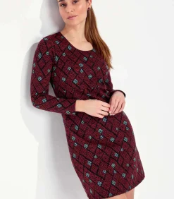 Online Bedrukte rechte jurk WABI DAMES Jurken