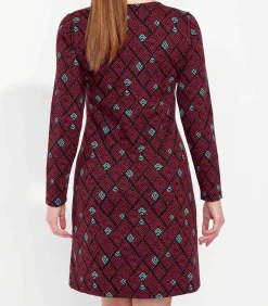 Online Bedrukte rechte jurk WABI DAMES Jurken