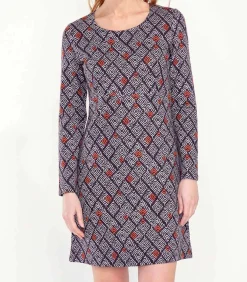 Online Bedrukte rechte jurk WABI DAMES Jurken