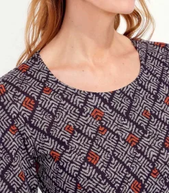 Online Bedrukte rechte jurk WABI DAMES Jurken