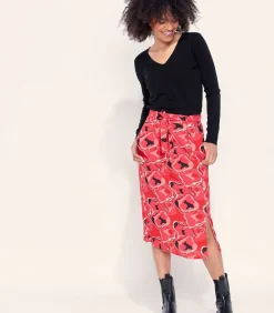 DAMES La Fiancée Bedrukte rok AKASH