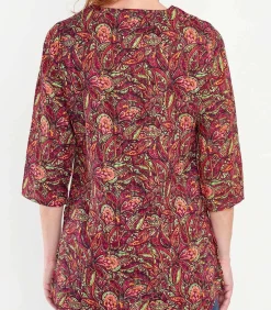 Sale Bedrukte tuniek van biologisch katoen LAURIE DAMES Overhemden & Blouses