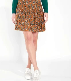 DAMES La Fiancée Bedrukte vloeibare korte rok PATNA