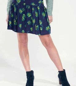 DAMES La Fiancée Bedrukte vloeibare korte rok PATNA