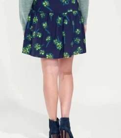 DAMES La Fiancée Bedrukte vloeibare korte rok PATNA