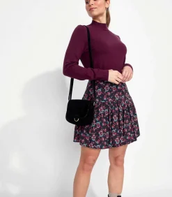 DAMES La Fiancée Bedrukte vloeibare korte rok PATNA