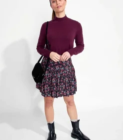 DAMES La Fiancée Bedrukte vloeibare korte rok PATNA