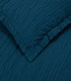 Chakra Bedsprei set 2 personen Leron Seti 240x260 cm Benzine blauw (1 Bedsprei, 2 Kussenslopen)