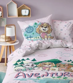 Outlet Bedtextielset met print van 100% katoen, PAW PATROL VOYAGE Dekbedovertrekken