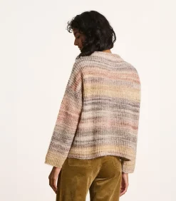 New Beige trui van gebreide stof met ronde hals DAMES Truien & Cardigans