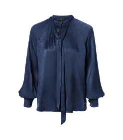 Bension Blouse Navy DAMES Overhemden & Blouses