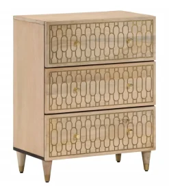 Best Bijzetkast 60x33x75 cm massief mangohout Meubels