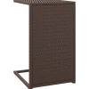 vidaXL Bijzettafel C-vormig 40x35x60 cm poly rattan bruin