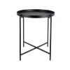 Leitmotiv Bijzettafel Meseta - Zwart - 40x40x49cm