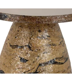 Discount Bijzettafel Mosaic Marble - Bruin - 42x42x29cm Tafels