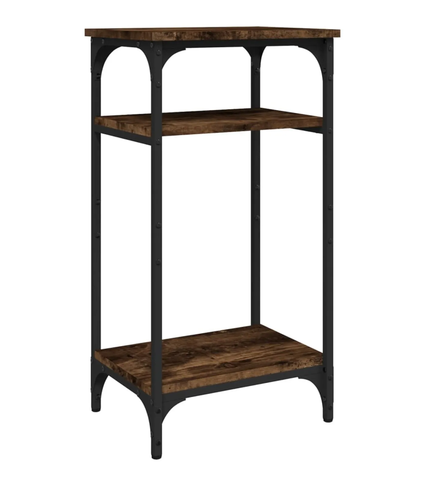 vidaXL Bijzettafel 40x30x75 cm bewerkt hout gerookt eikenkleurig