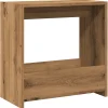 Clearance Bijzettafel 50x26x50 cm bewerkt hout artisanaal eikenkleurig Tafels