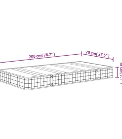 vidaXL Binnenveringmatras middelhard 70x200 cm