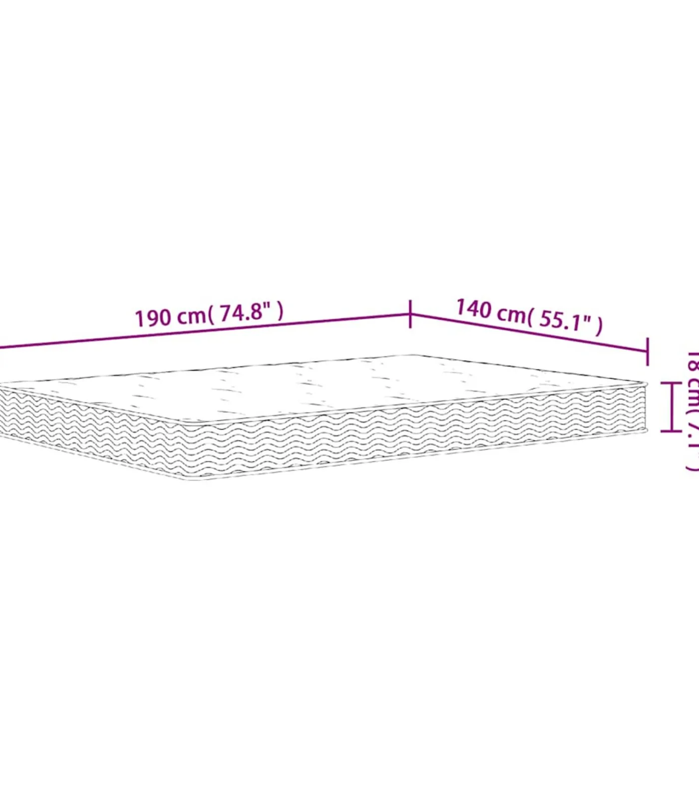 Sale Binnenveringmatras middelhard 140x190 cm Matrasbeschermer