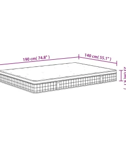 New Binnenveringmatras middelhard 140x190 cm Matrasbeschermer