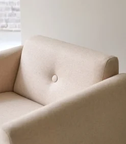 Tikamoon Bjorn - Fauteuil in massief eiken en ecru stof