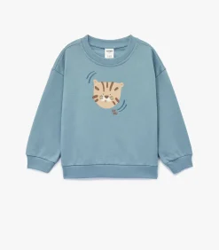 Hot Blauw Baby Sweatshirt Lange Mouwen Met Kapprent Kinderen Truien & Vesten