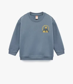 New Blauw Baby Trui Ronde Hals Lange Mouwen Bedrukt Kinderen Truien & Vesten